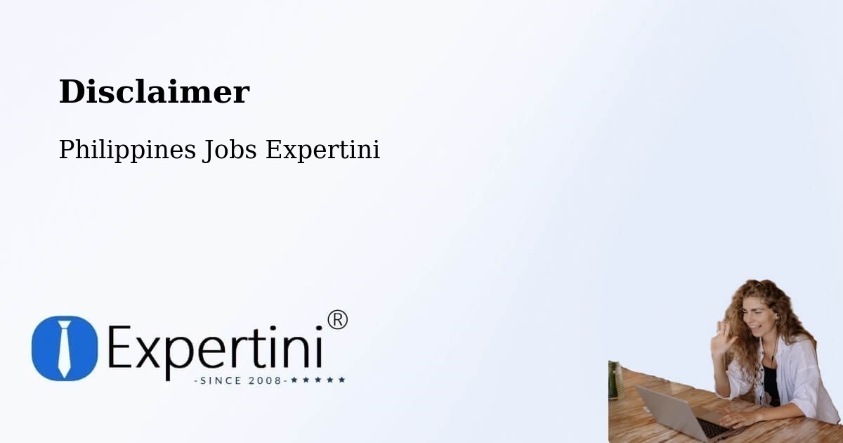 Disclaimer – Talavera - Philippines Jobs Expertini
